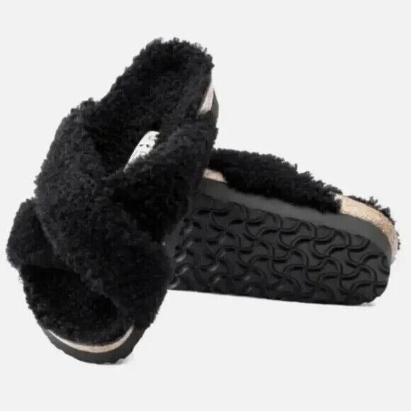 Papillio Birkenstock Daytona Shearling Teddy Platform Sandals NEW $170 - Picture 2 of 5